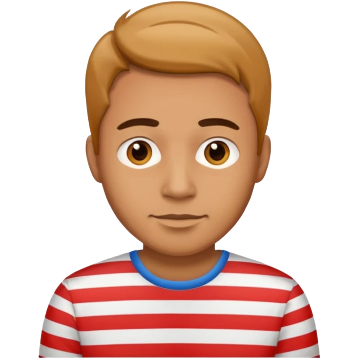 male in stripped shirt emoji