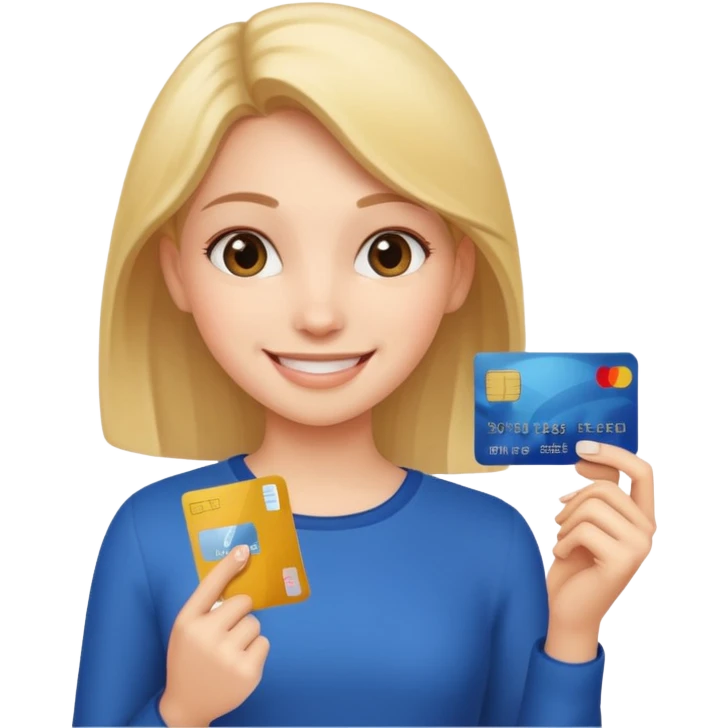 girl with credit card emoji