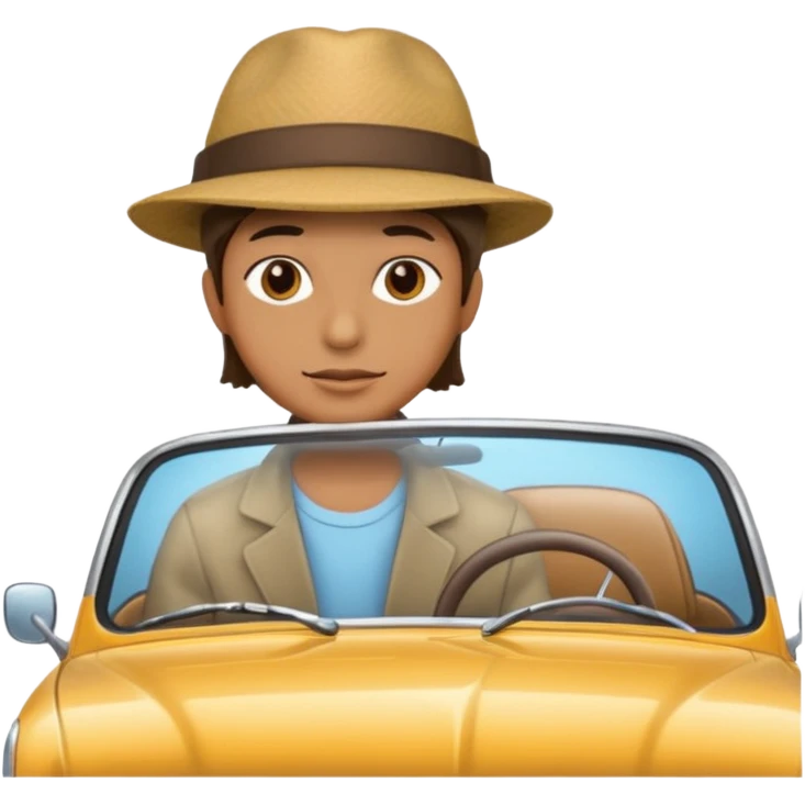 A car ave hat emoji