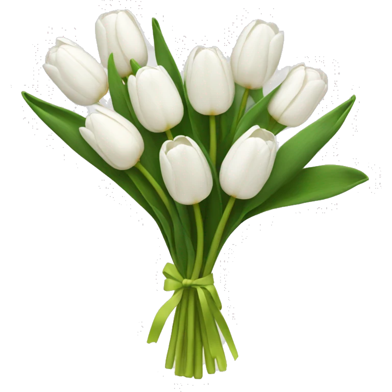 white tulip bouquet  emoji