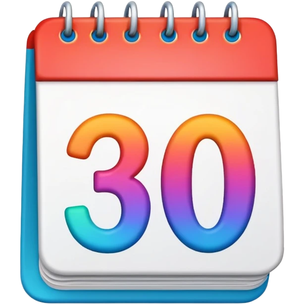 CALENDAR EMOJIS WITH NUMBER 30 emoji