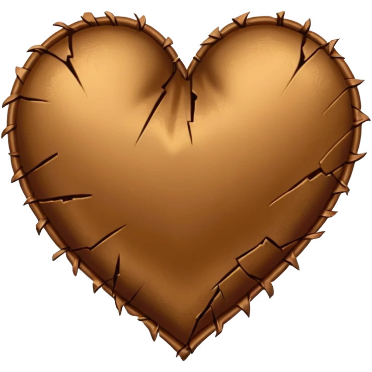 Broken Brown satin heart emoji