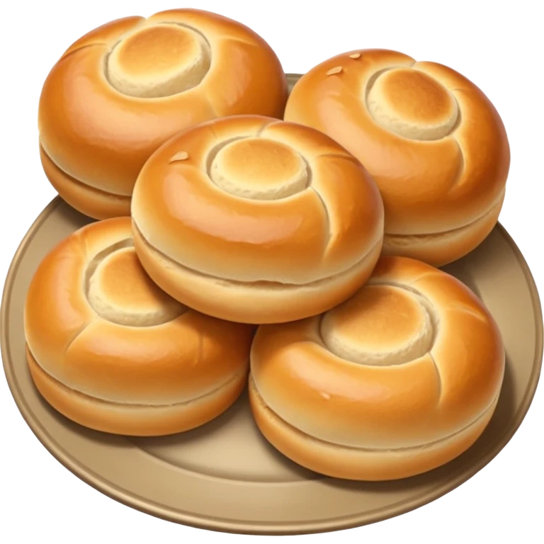 A plate of bread rolls emoji