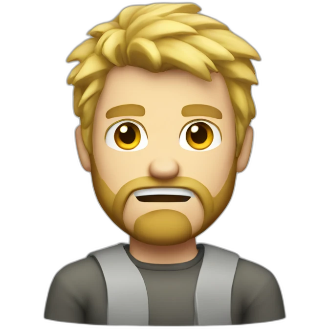 Angry blonde guy with beard emoji