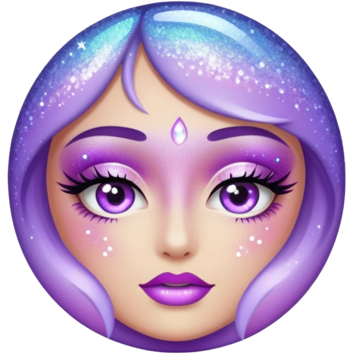 lilac gradient glitter cosmetics emoji