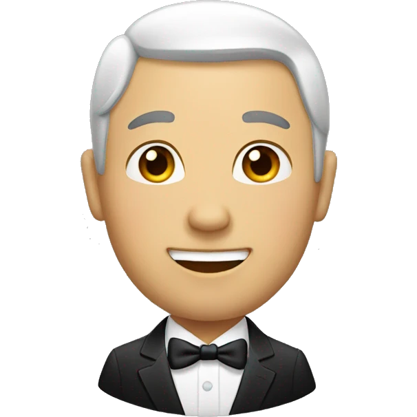 Chinese man in a tuxedo emoji