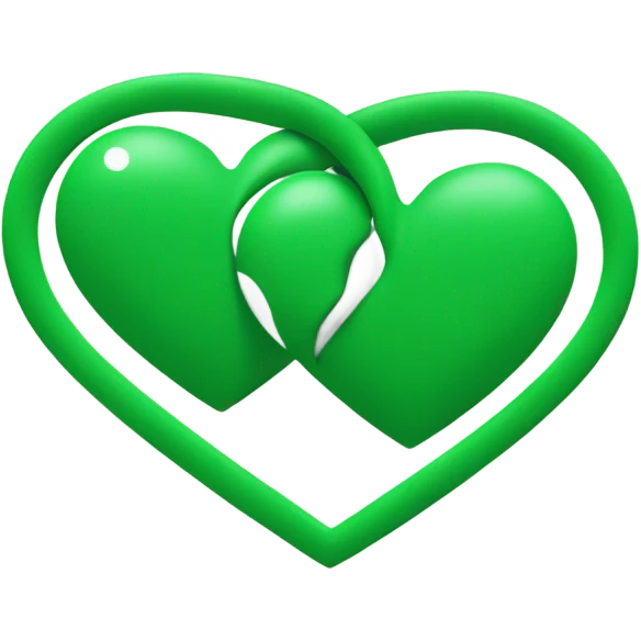 Green and white double heart  emoji