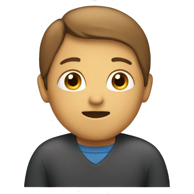 A person learning in to a conversation emoji