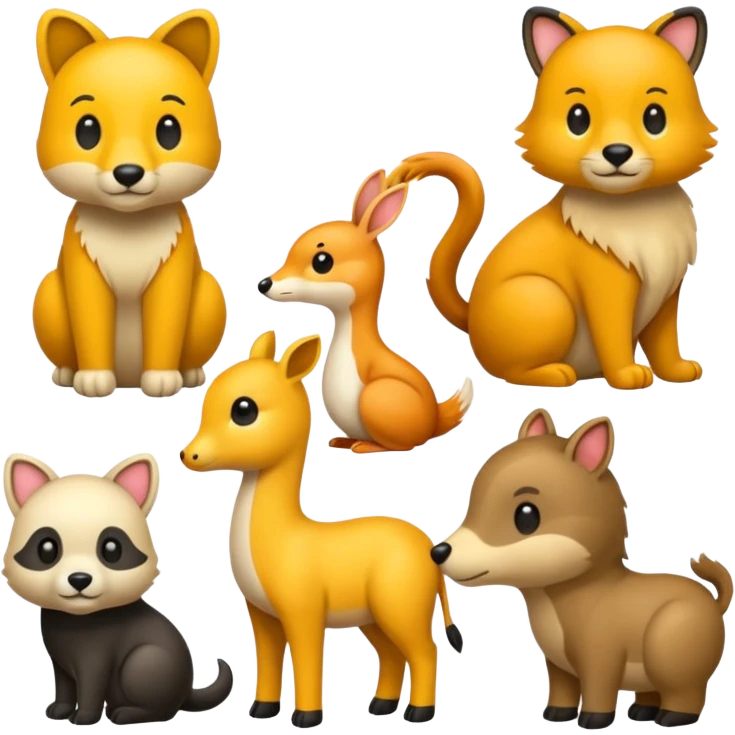 Animals half body emoji