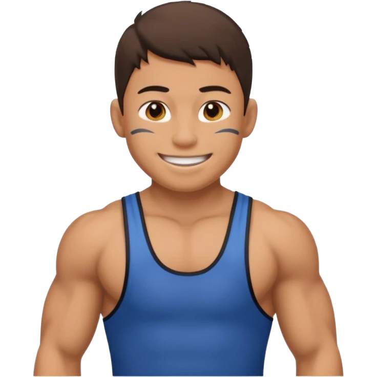 یه پسر کشتی گیر که برنده شده emoji