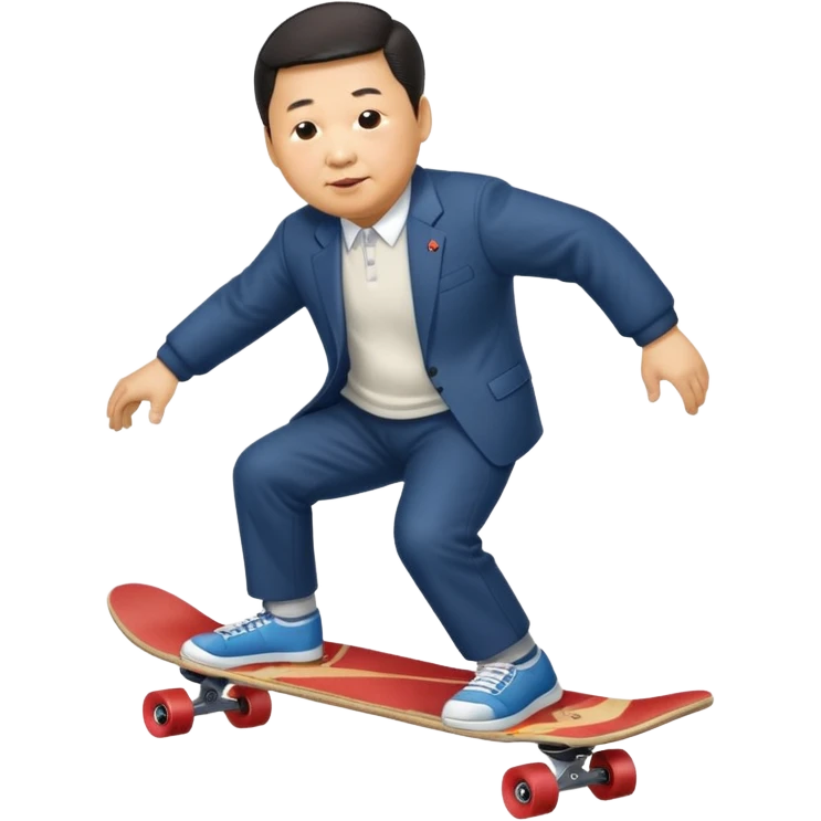 Xi_Jinping riding skate board emoji