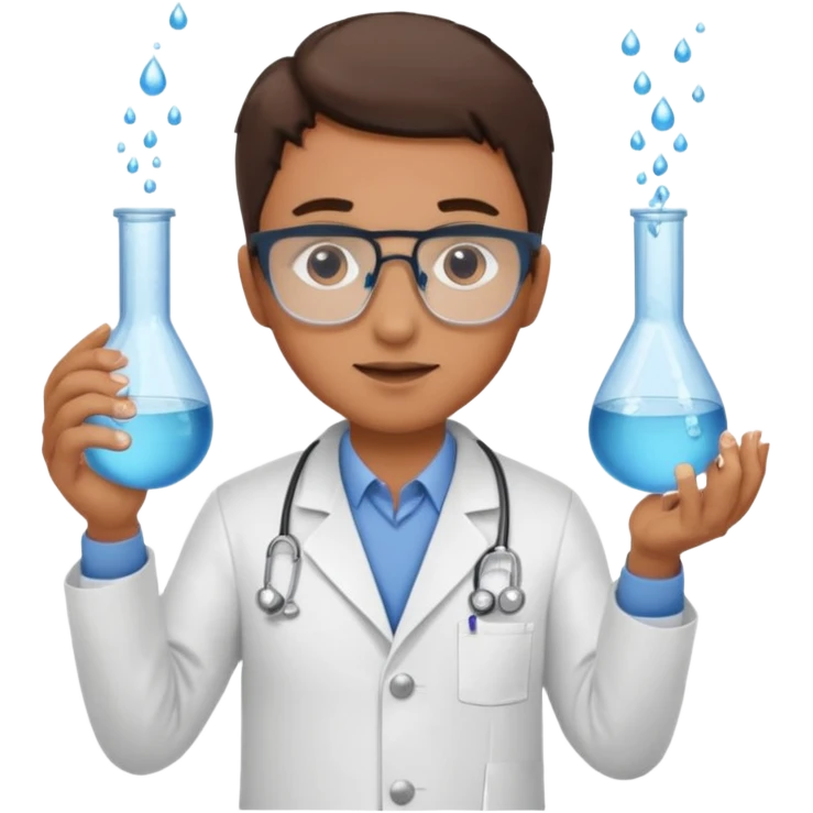 Scientist, testing water samples emoji
