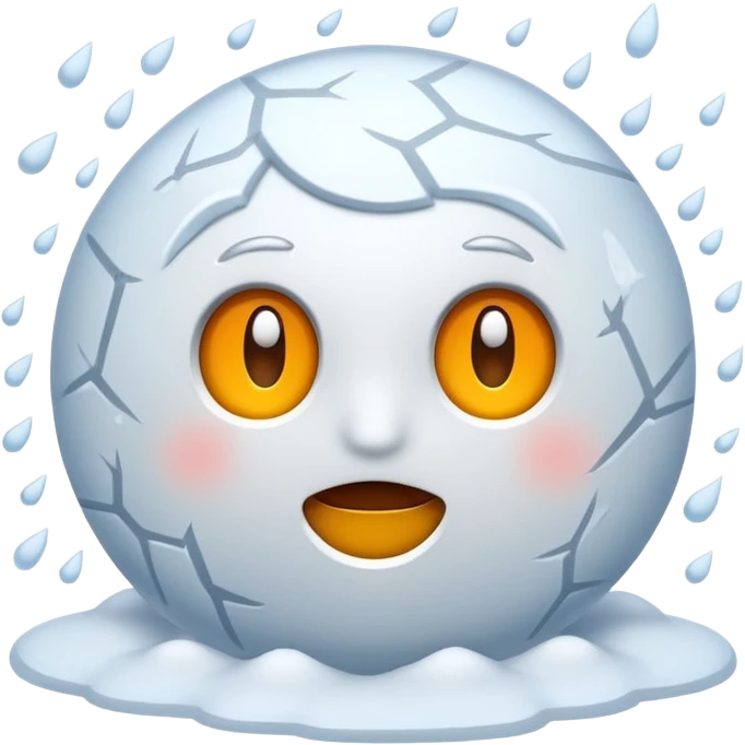 heavy snow storm and freezing in cold emoji