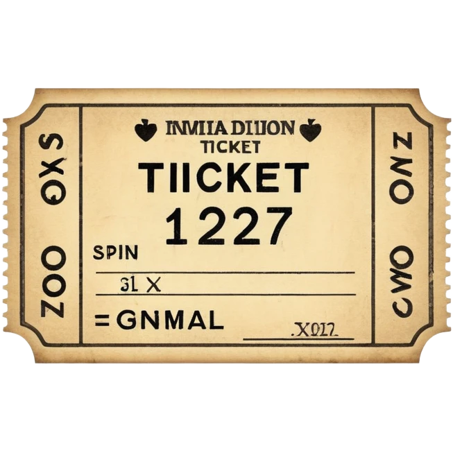 1 Signed ticket  emoji