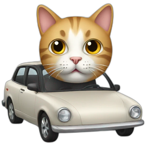 cat in a car emoji
