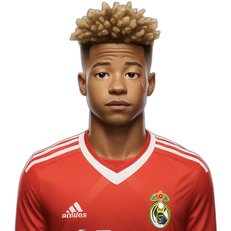 David Neres eyes closed and sad with the jersey of Benfica (Red jersey) emoji