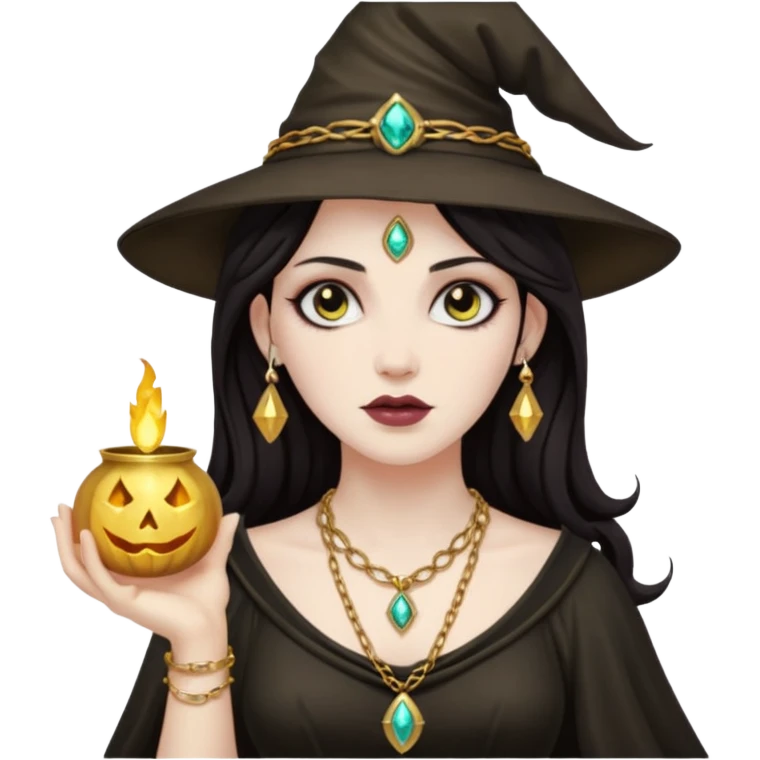 circe witch dark hair emoji