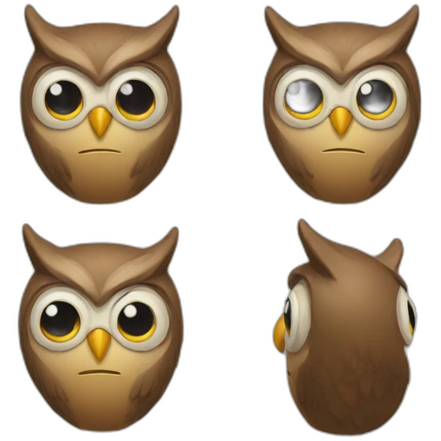 Owl shaped person men emoji