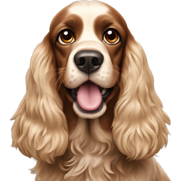 crazy cocker spaniel  emoji