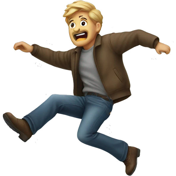 men fall down emoji