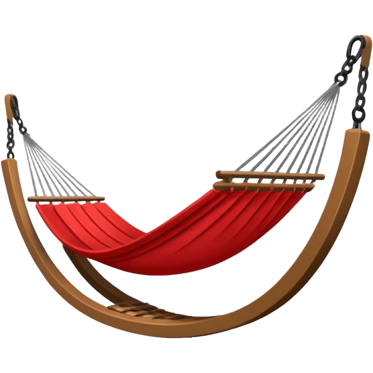 Un hamaque simple rouge emoji