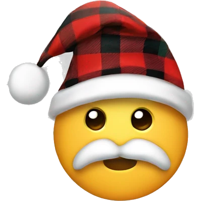 Plaid Santa Hat emoji