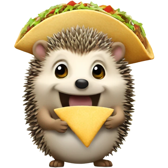 hedgehog eating tacos emoji