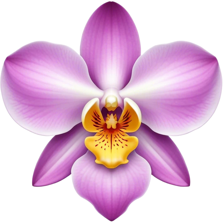 Orchid shaped like a heart emoji