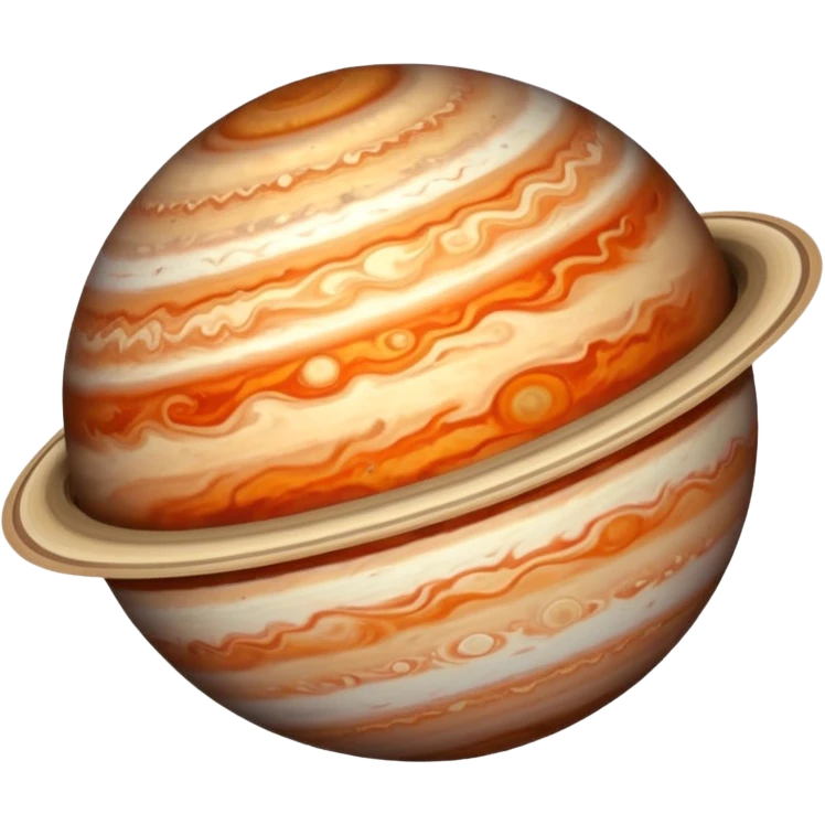 planet Jupiter with swirling clouds emoji