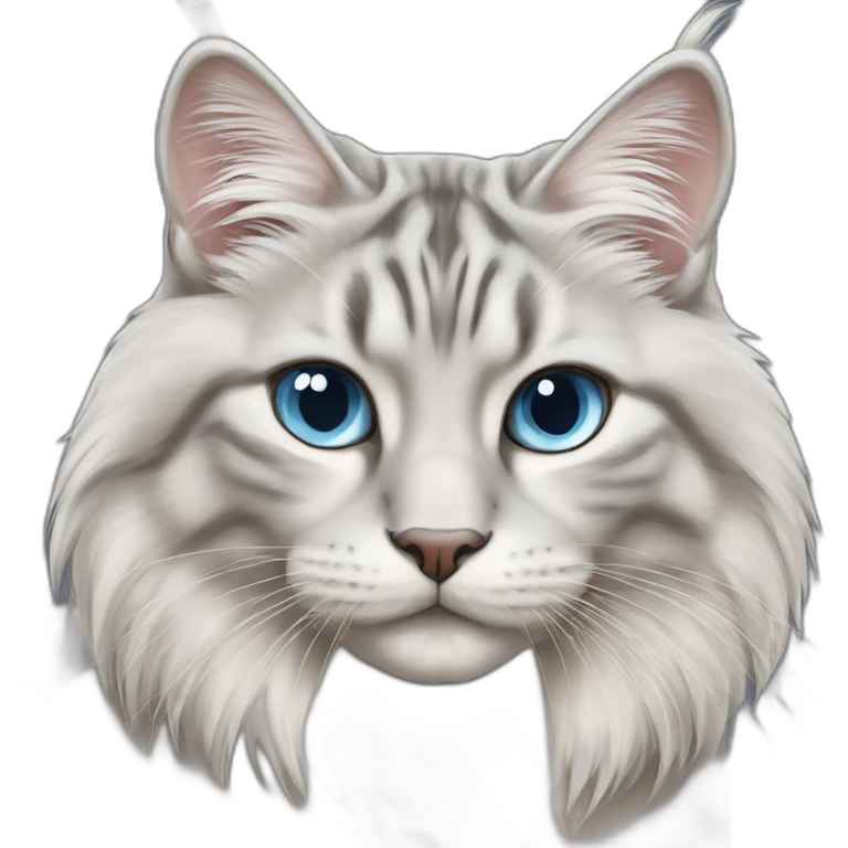 Blue lynx point female Siberian cat emoji