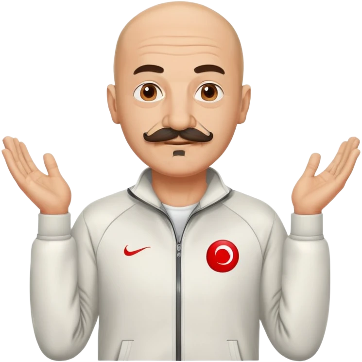 Recep İvedik, Turkish comedy character with mustache, bald head, wearing tracksuit emoji