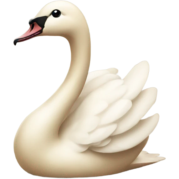 Beige swan emoji