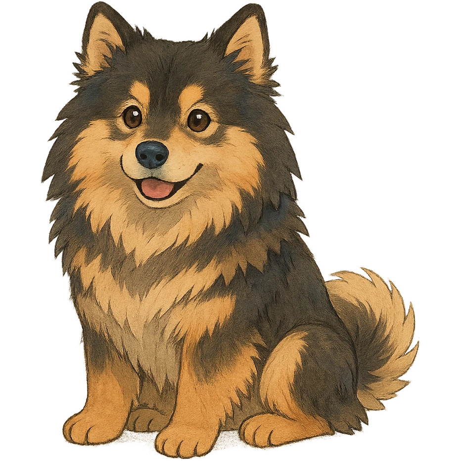 cute finnish lapphund emoji