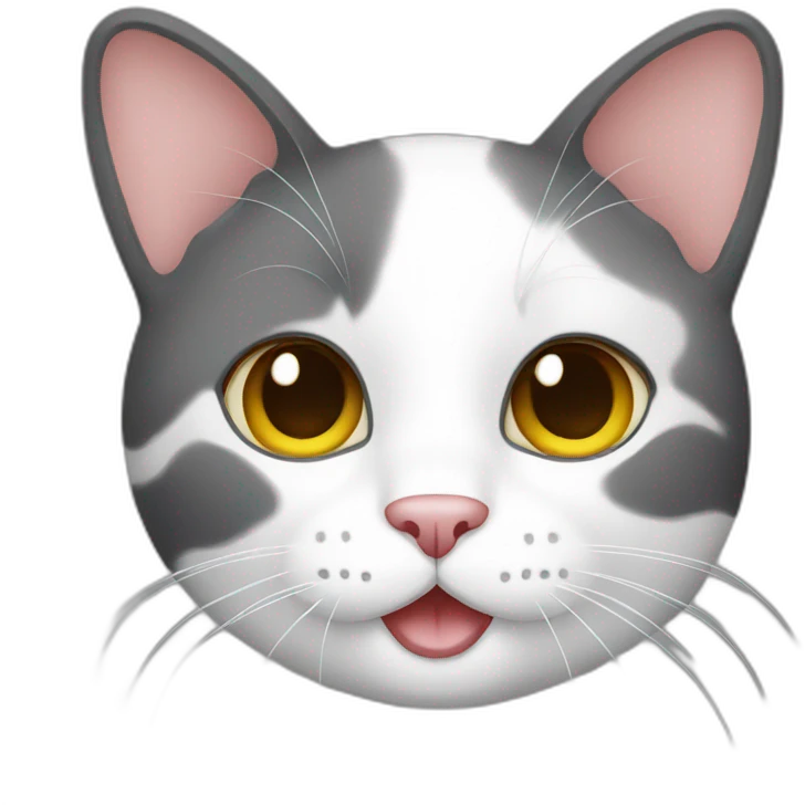 Three color cat emoji