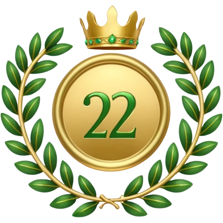 The number that took 22nd place was decorated with an imperial laurel wreath emoji