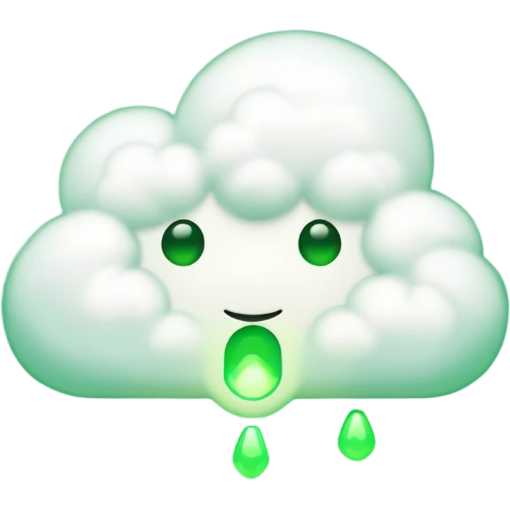 a cloud with a green glowing keyhole emoji