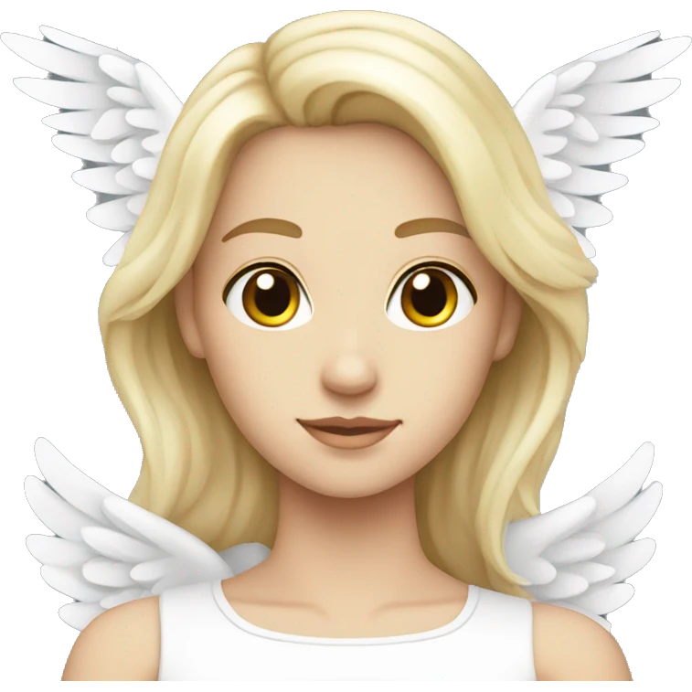 White angels with white wings  emoji