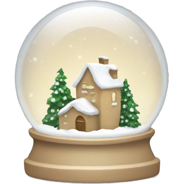 Beige snow globe emoji
