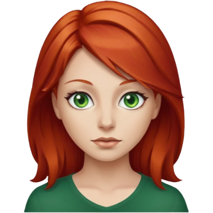 Woman with red hair emoji
