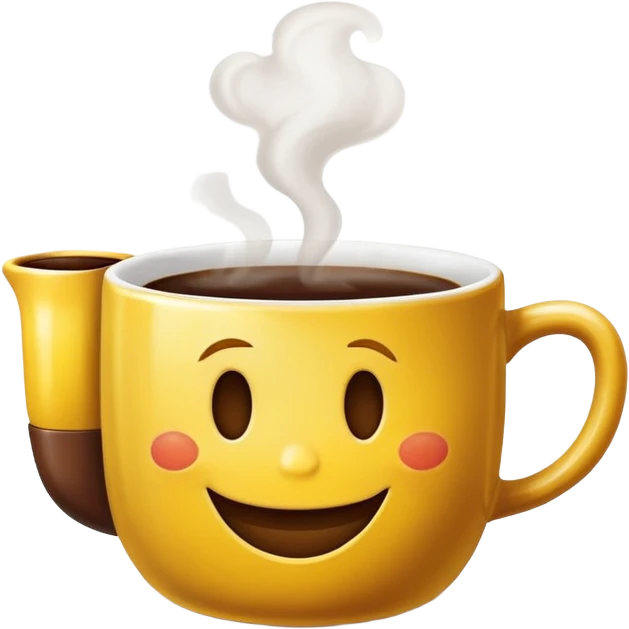 cowboy coffee with yellow smiling face emoji