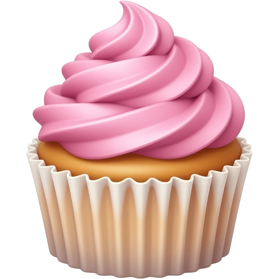 Cupcake with pink icing emoji