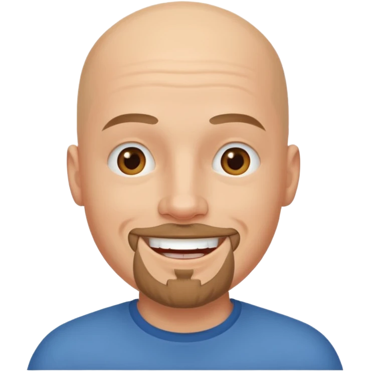 White bald with goatee emoji