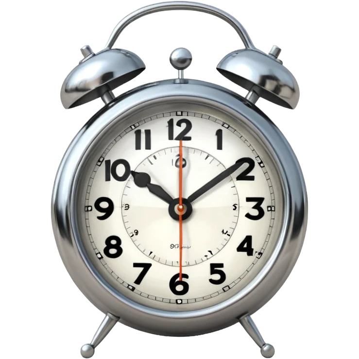 старый будильник, который выполнен в современном виде показывает ровно 9 часов emoji