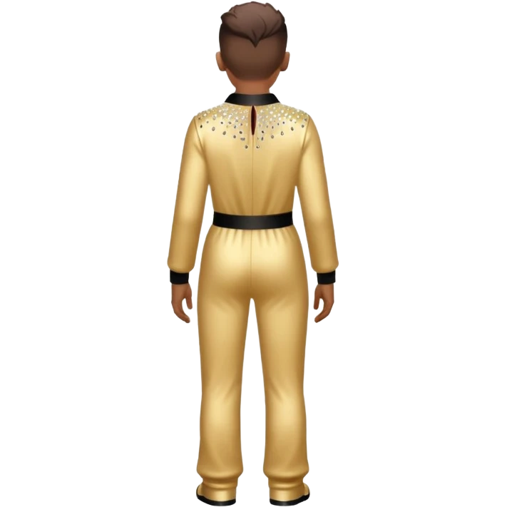 hellvis character, back view, simple, bold, expressive, no text emoji