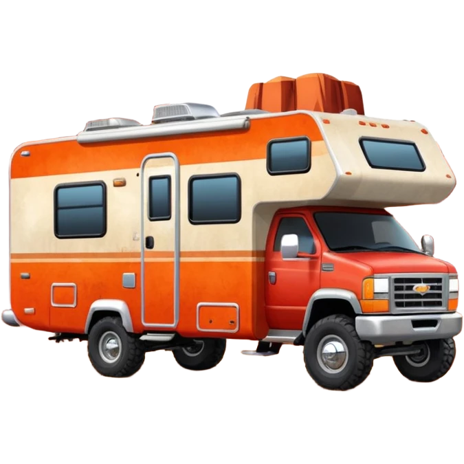 Aerodynamic Streamlined redneck styled motor home rv off-roading rock-climbing 4x4 desert Winnebago party monster truck  emoji