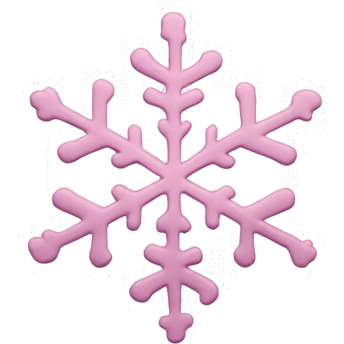 pastel pink snowflake  emoji