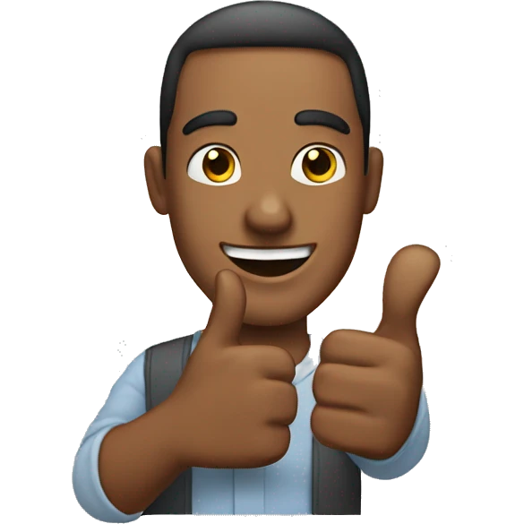 Man who gives a thumbs up emoji