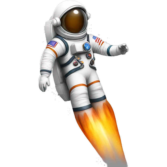 astronaut in a rocket emoji