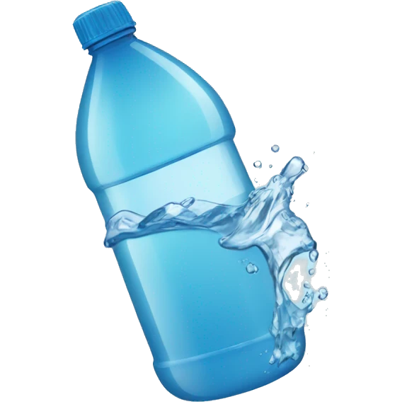 pouring water out of water bottle emoji