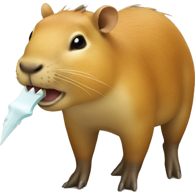 capivara palitando o dente emoji